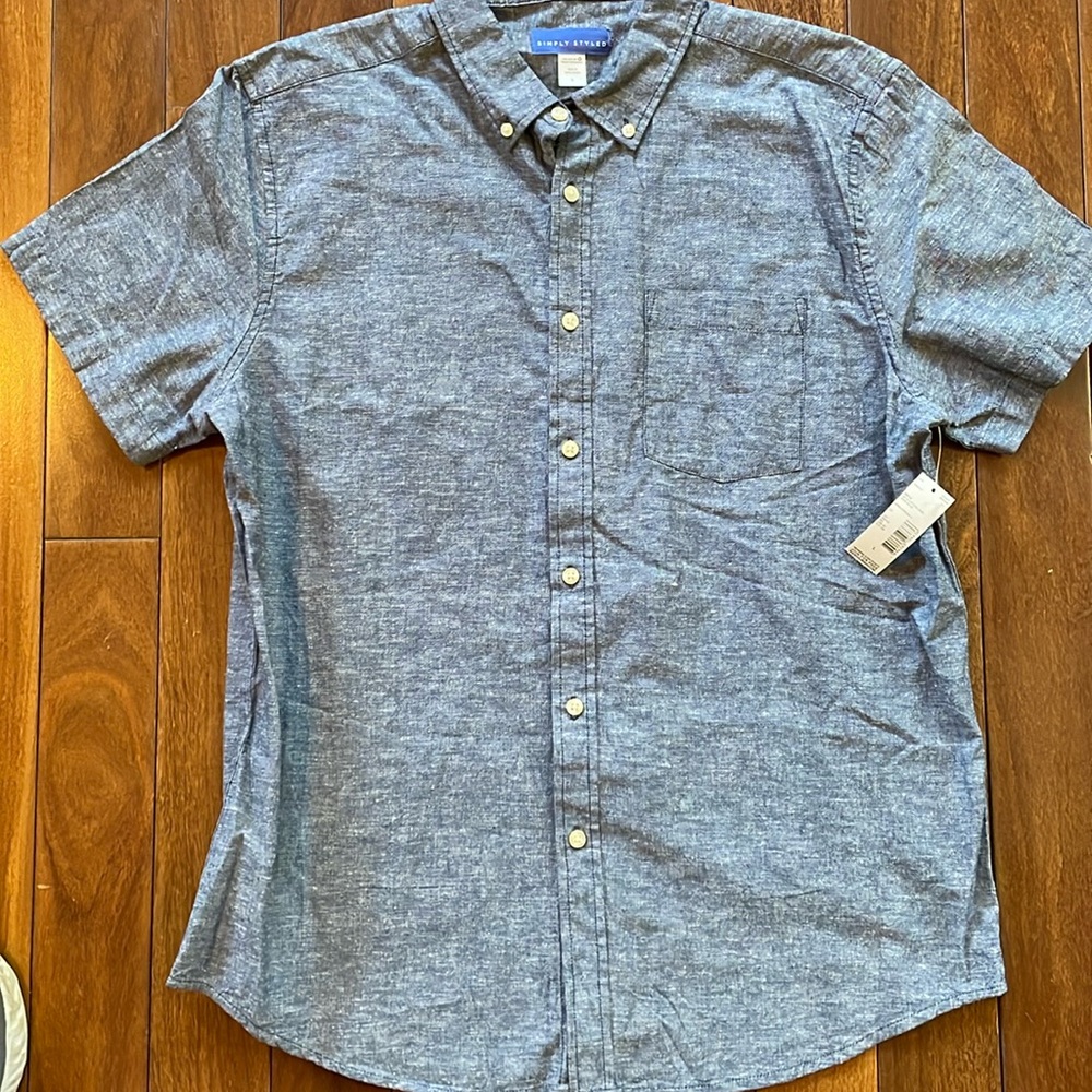 Men’s Blue Size Large shirt, Simply Styled brand